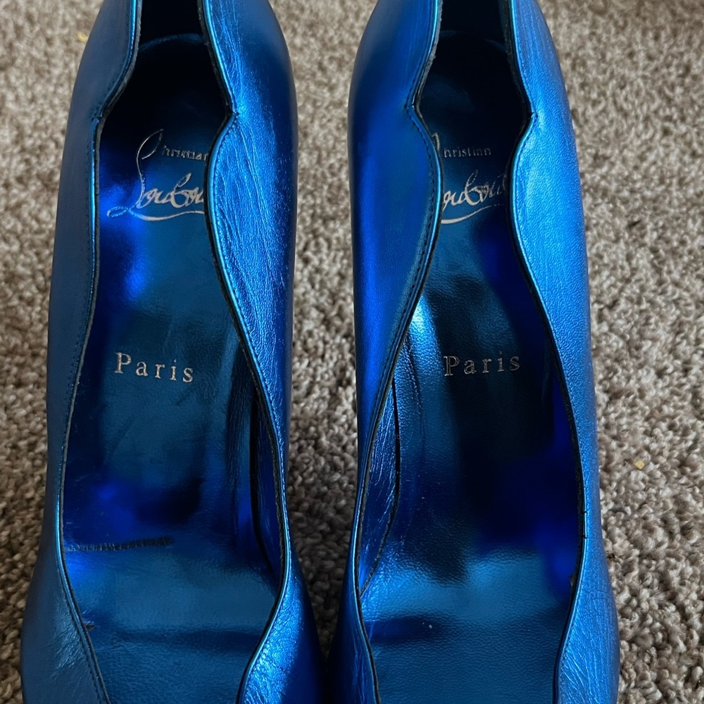 Christian Louboutin Shiny Blue Heels